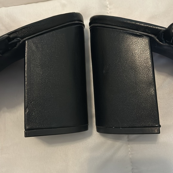 Black 4 inch sandal heels size 11 - Picture 6 of 8